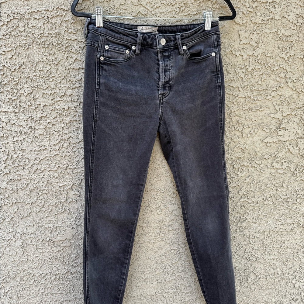 Free People Charcoal Skinny Jeans
